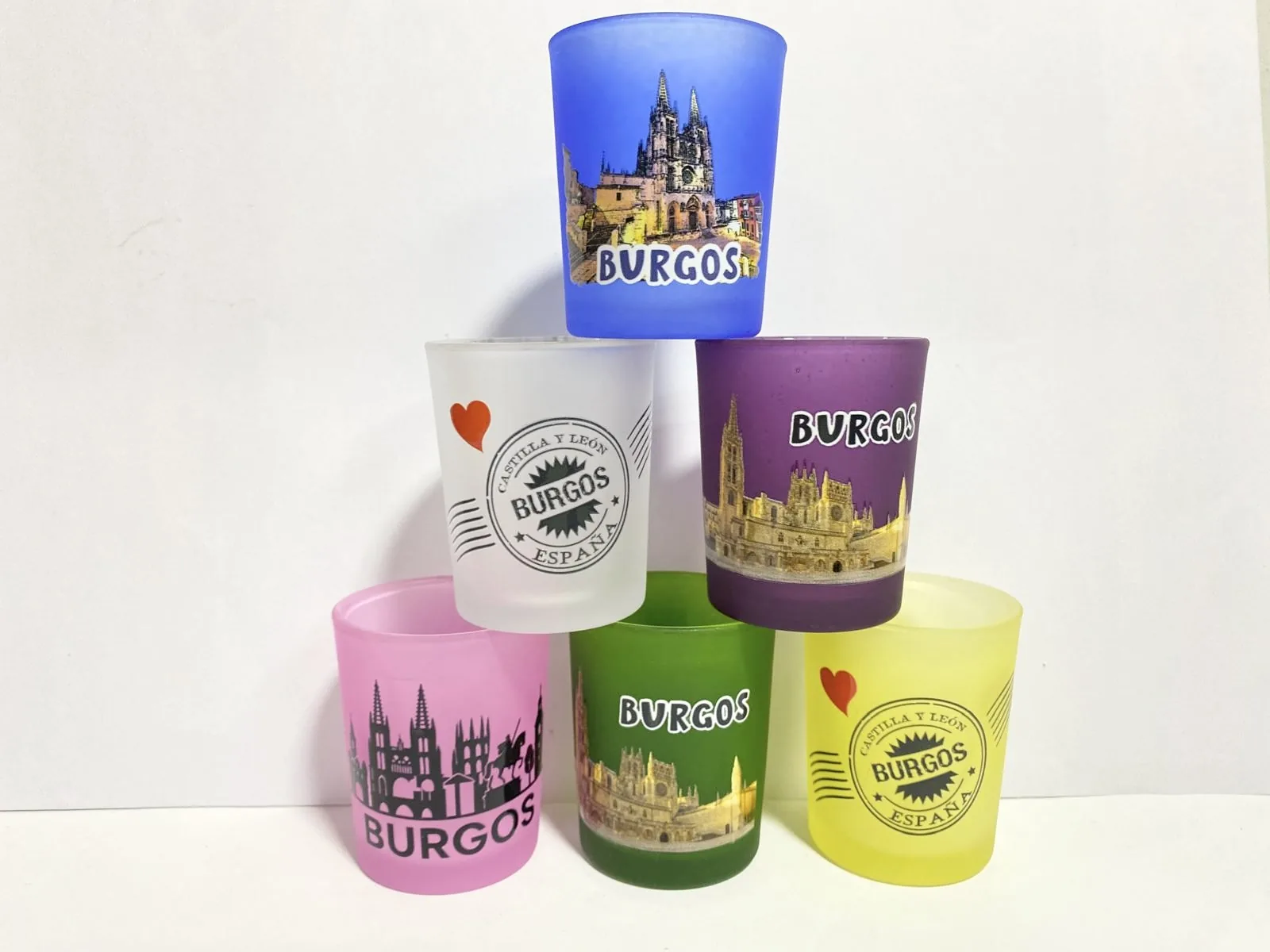 Vasos de chupito souvenir de Burgos